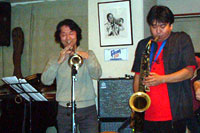 トランペット武田典明先生とサックス日野林晋先生のセッション画像